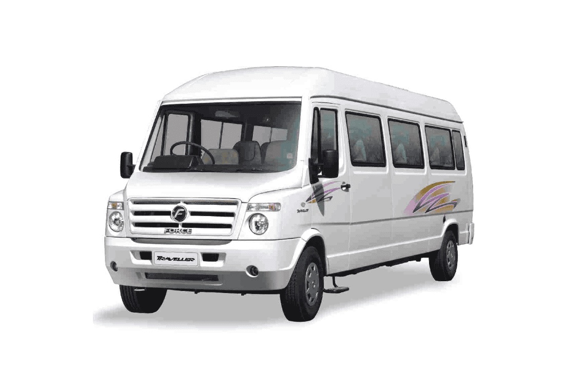 Force Traveller 12 seater available for rent with driver in Aizawl, Mizoram